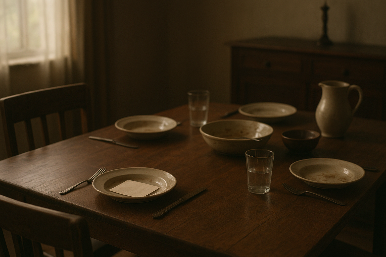 empty chair story illustration for Mother Left One Chair Empty at Dinner Until Her Children Understood Who Had Been Missing