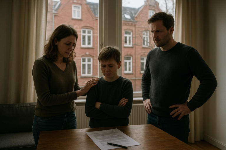 German family story illustration for The Quiet Caregiver in Hamburg Opened One Envelope and Stopped the Sale