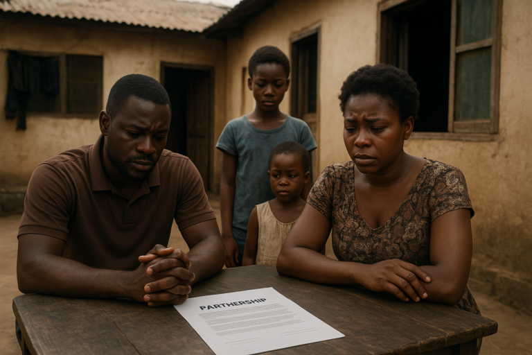 Ghanaian family story illustration for A Hidden Record in Accra Proved Who Cared Before the Inheritance Arrived