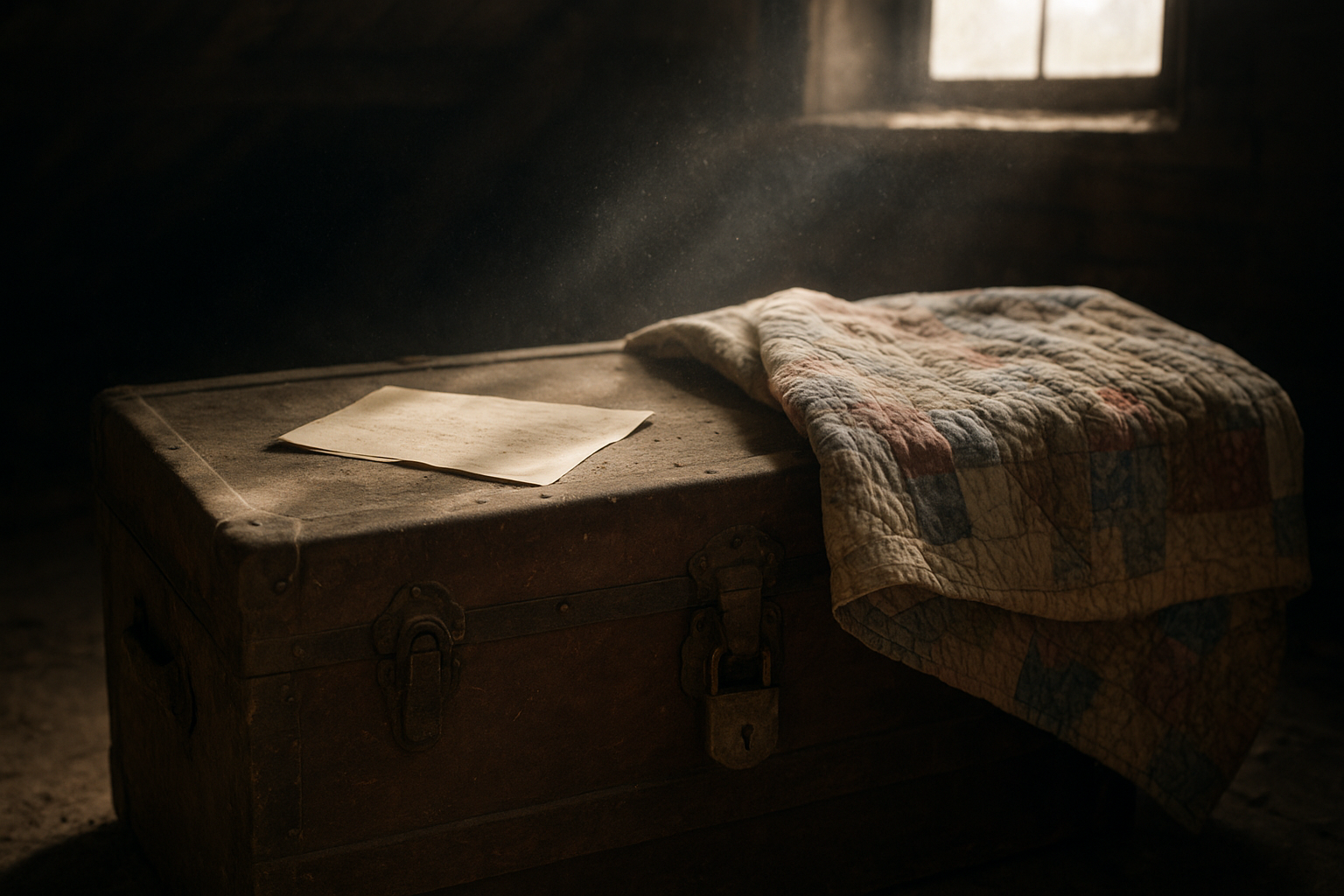 hidden letter story illustration for The Locked Attic Trunk Held a Letter for the Daughter Everyone Underestimated
