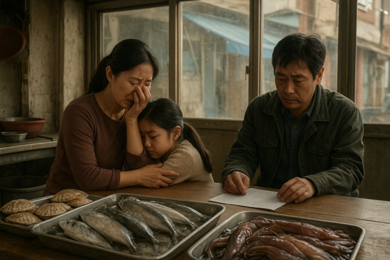 Korean family story illustration for Everyone Called Yara Difficult Until the Funeral Home Balance Sheet Explained the Uncle's Choice