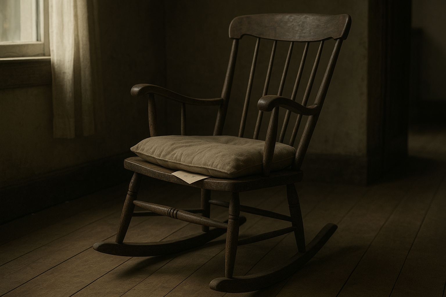 rocking chair story illustration for He Sold His Mother's Rocking Chair Before the Funeral, Then Found Her Final Note Under the Seat