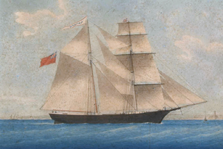 Mary Celeste mystery showing the ship before its mysterious abandonment