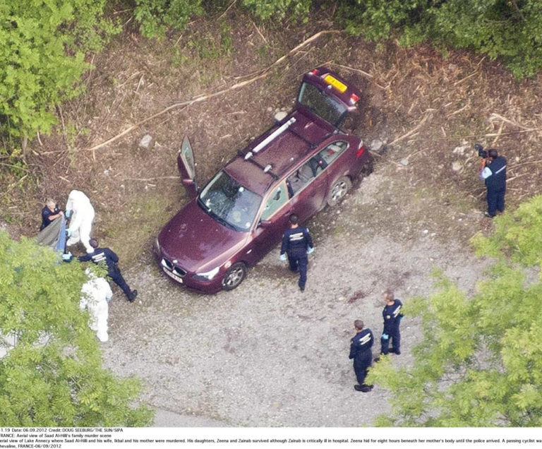 Chevaline murders crime scene BMW near Lake Annecy